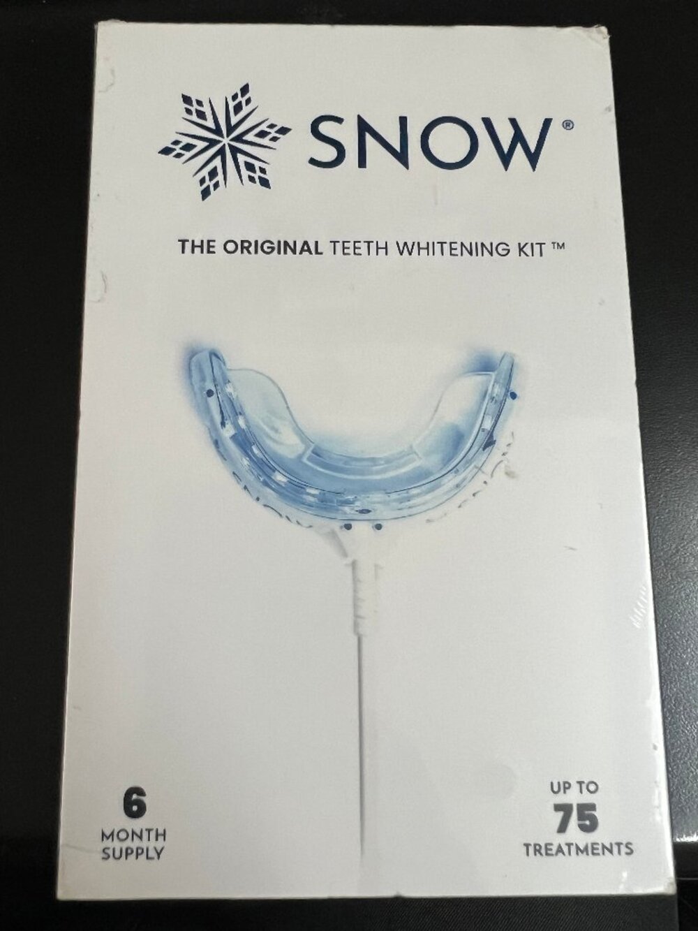 Snow Teeth Whitening Kit with LED Light 75 Uses, 6-Month Supply, New Sealed